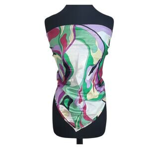 Dennis Basso Vintage Mod Abstract Satin Scarf 35